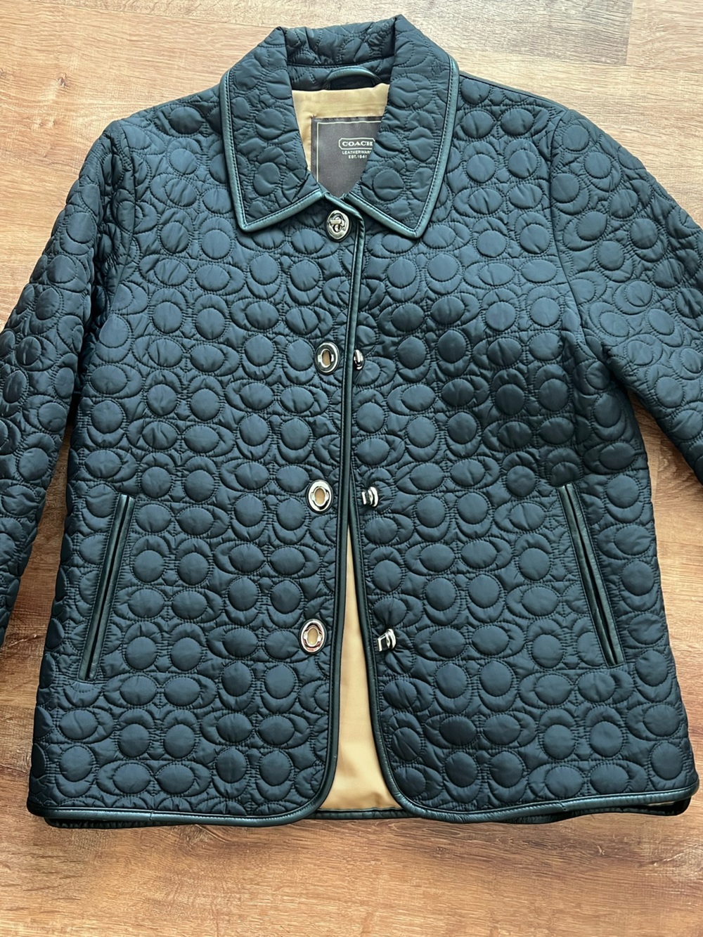 COACH Vintage CC Quilted Turnlock Jacket Size Medium RT $498